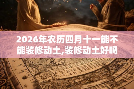 2026年农历四月十一能不能装修动土,装修动土好吗？