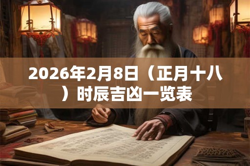 2026年2月8日（正月十八）时辰吉凶一览表
