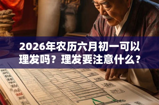 2026年农历六月初一可以理发吗？理发要注意什么？