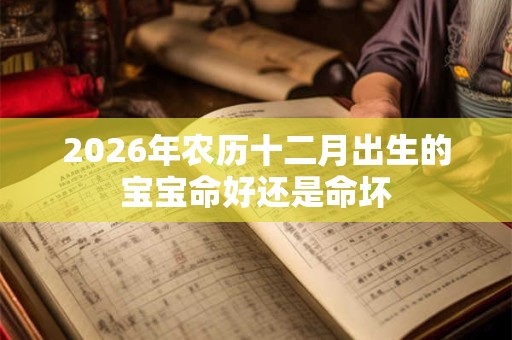 2026年农历十二月出生的宝宝命好还是命坏