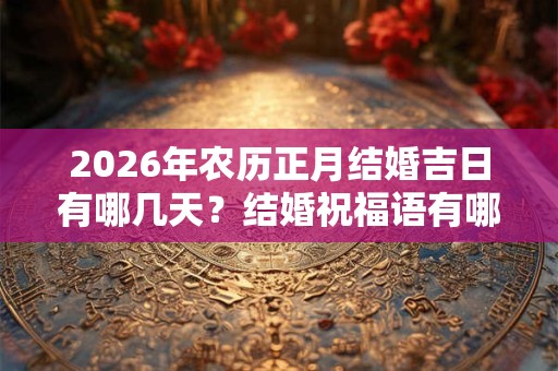 2026年农历正月结婚吉日有哪几天？结婚祝福语有哪些？