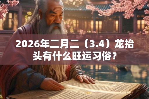 2026年二月二（3.4）龙抬头有什么旺运习俗？