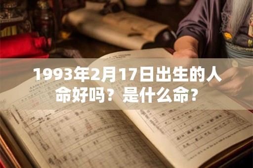 1993年2月17日出生的人命好吗？是什么命？