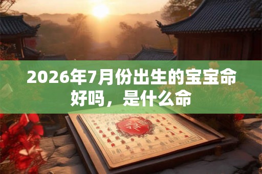 2026年7月份出生的宝宝命好吗,是什么命 2026年7月份出生的宝宝命好吗,是什么命