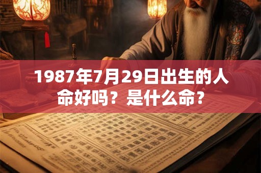 1987年7月29日出生的人命好吗?是什么命? 1987年7月29日出生的人命好吗?是什么命?