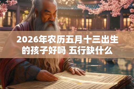 2026年农历五月十三出生的孩子好吗 五行缺什么