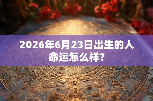 2026年6月23日出生的人命运怎么样? 2026年6月23日出生的人命运怎么样?