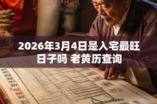 2026年3月4日是入宅最旺日子吗 老黄历查询