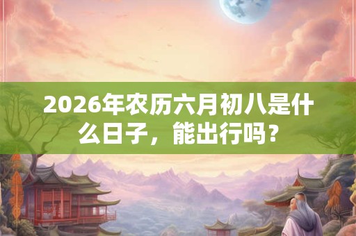 2026年农历六月初八是什么日子,能出行吗? 2026年农历六月初八是什么日子,能出行吗?