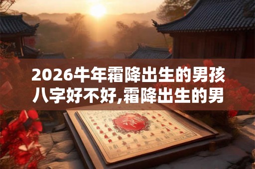 2026牛年霜降出生的男孩八字好不好,霜降出生的男孩运势怎么样？