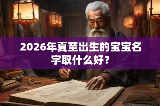 2026年夏至出生的宝宝名字取什么好? 2026年夏至出生的宝宝名字取什么好?