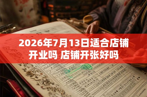 2026年7月13日适合店铺开业吗 店铺开张好吗 2026年7月13日适合店铺开业吗 店铺开张好吗