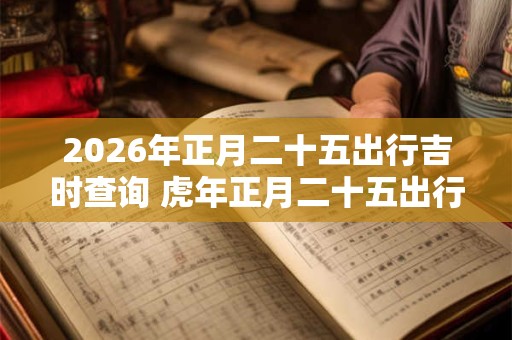 2026年正月二十五出行吉时查询 虎年正月二十五出行大利查询一览 2026年正月二十五出行吉时查询 虎年正月二十五出行大利查询一览