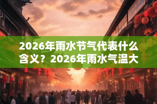 2026年雨水节气代表什么含义?2026年雨水气温大概多少度? 2026年雨水节气代表什么含义?2026年雨水气温大概多少度?