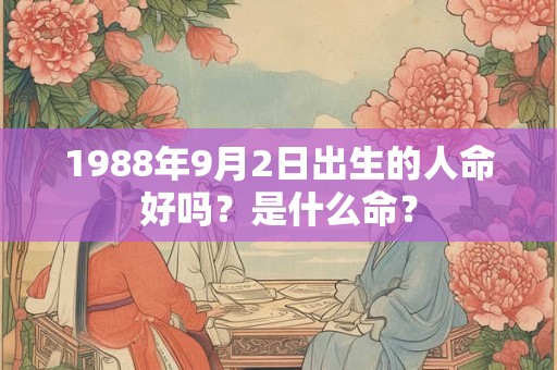 1988年9月2日出生的人命好吗？是什么命？