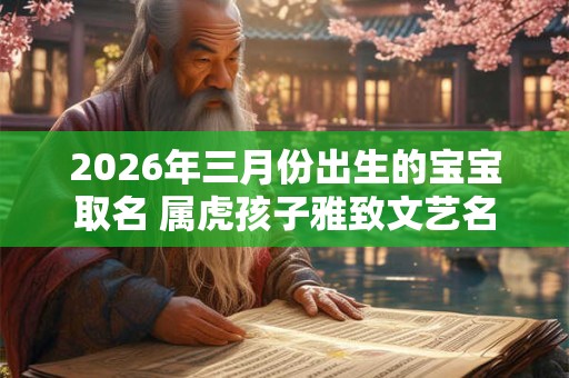 2026年三月份出生的宝宝取名 属虎孩子雅致文艺名