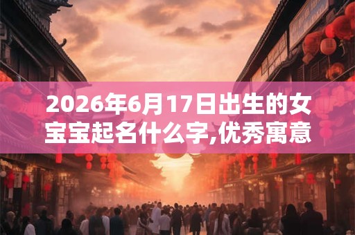 2026年6月17日出生的女宝宝起名什么字,优秀寓意