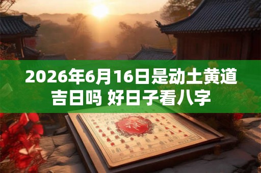 2026年6月16日是动土黄道吉日吗 好日子看八字