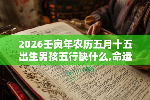 2026壬寅年农历五月十五出生男孩五行缺什么,命运详解