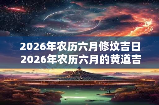2026年农历六月修坟吉日 2026年农历六月的黄道吉日
