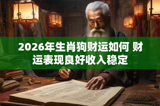 2026年生肖狗财运如何 财运表现良好收入稳定 2026年生肖狗财运如何 财运表现良好收入稳定