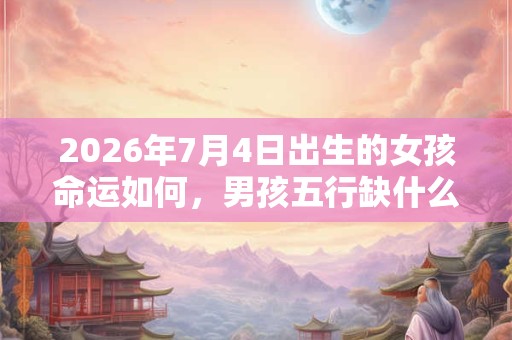 2026年7月4日出生的女孩命运如何，男孩五行缺什么