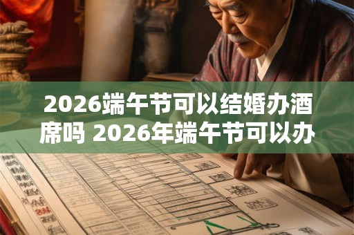 2026端午节可以结婚办酒席吗 2026年端午节可以办婚礼吗