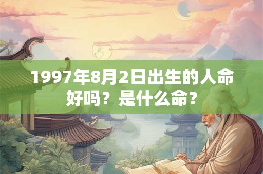 1997年8月2日出生的人命好吗？是什么命？