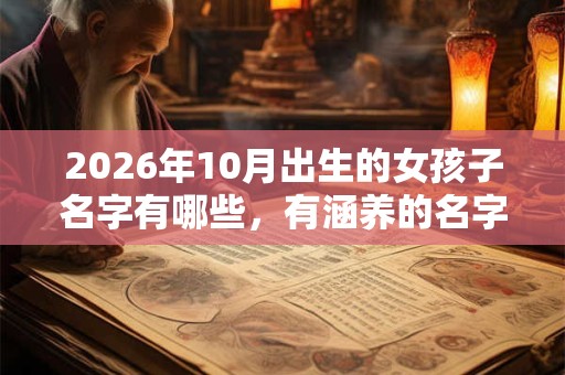 2026年10月出生的女孩子名字有哪些，有涵养的名字大全