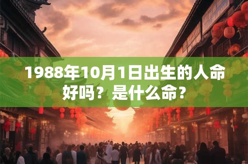 1988年10月1日出生的人命好吗?是什么命? 1988年10月1日出生的人命好吗?是什么命?