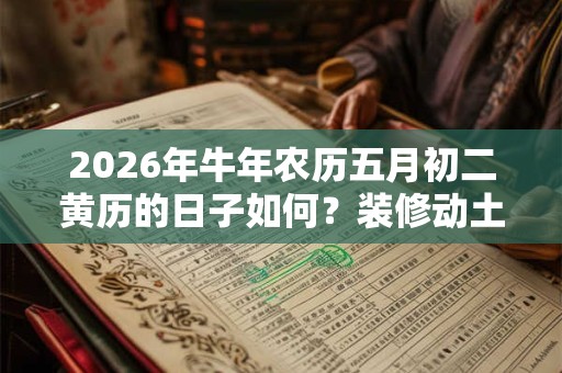 2026年牛年农历五月初二黄历的日子如何？装修动土好吗？