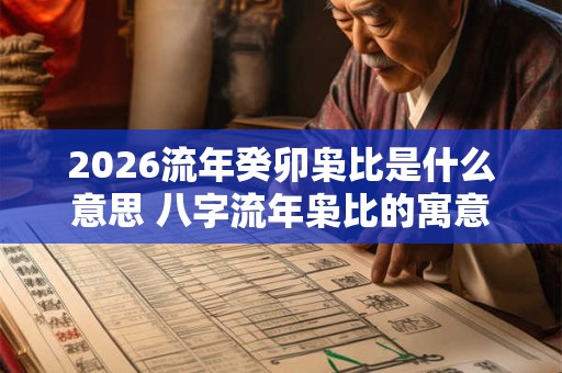 2026流年癸卯枭比是什么意思 八字流年枭比的寓意 2026流年癸卯枭比是什么意思 八字流年枭比的寓意