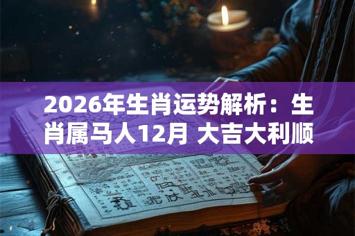 2026年生肖运势解析：生肖属马人12月 大吉大利顺风顺水