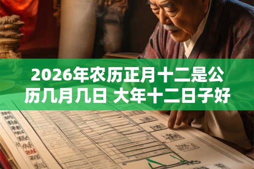2026年农历正月十二是公历几月几日 大年十二日子好不好