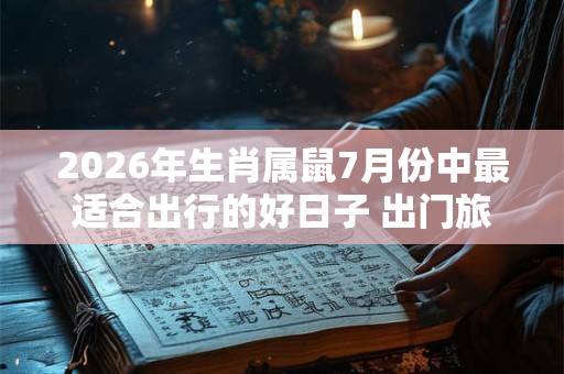 2026年生肖属鼠7月份中最适合出行的好日子 出门旅游讲究