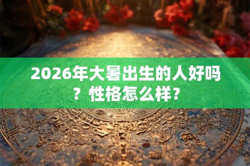 2026年大暑出生的人好吗？性格怎么样？