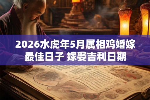 2026水虎年5月属相鸡婚嫁最佳日子 嫁娶吉利日期 2026水虎年5月属相鸡婚嫁最佳日子 嫁娶吉利日期