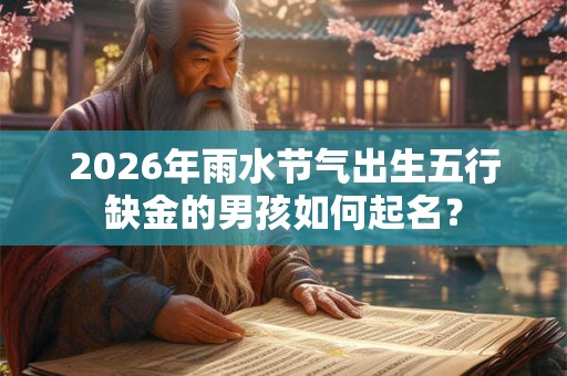 2026年雨水节气出生五行缺金的男孩如何起名？