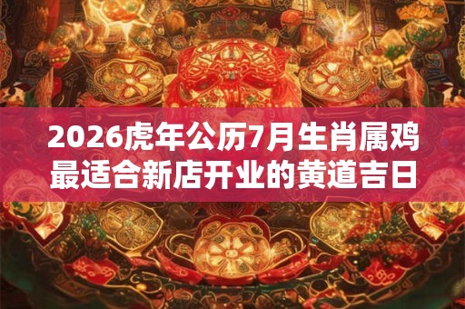 2026虎年公历7月生肖属鸡最适合新店开业的黄道吉日 店铺开张吉日 2026虎年公历7月生肖属鸡最适合新店开业的黄道吉日 店铺开张吉日