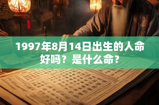 1997年8月14日出生的人命好吗？是什么命？