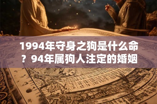1994年守身之狗是什么命?94年属狗人注定的婚姻 1994年守身之狗是什么命?94年属狗人注定的婚姻