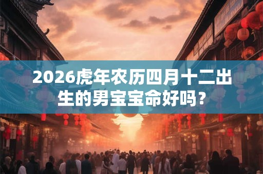 2026虎年农历四月十二出生的男宝宝命好吗？