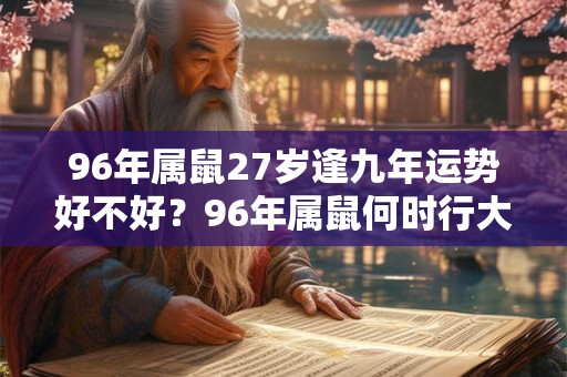 96年属鼠27岁逢九年运势好不好？96年属鼠何时行大运？