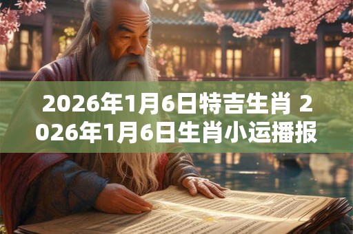 2026年1月6日特吉生肖 2026年1月6日生肖小运播报 2026年1月6日特吉生肖 2026年1月6日生肖小运播报