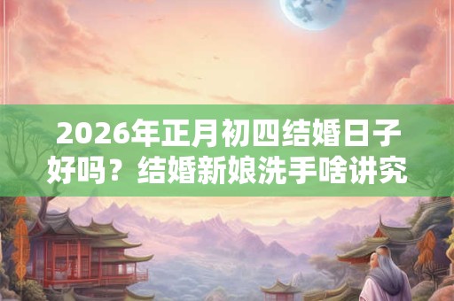 2026年正月初四结婚日子好吗？结婚新娘洗手啥讲究？