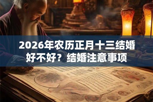2026年农历正月十三结婚好不好?结婚注意事项 2026年农历正月十三结婚好不好?结婚注意事项