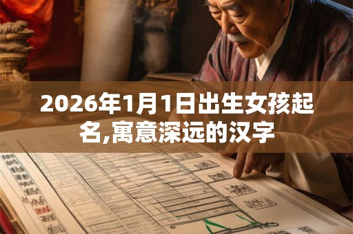 2026年1月1日出生女孩起名,寓意深远的汉字