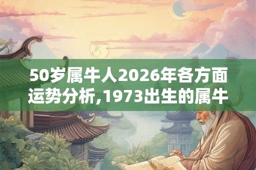 50岁属牛人2026年各方面运势分析,1973出生的属牛人运程如何 50岁属牛人2026年各方面运势分析,1973出生的属牛人运程如何