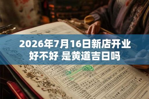 2026年7月16日新店开业好不好 是黄道吉日吗