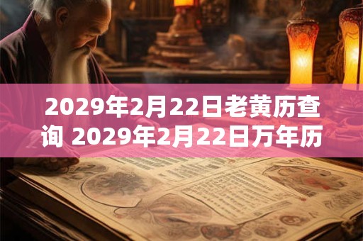 2029年2月22日老黄历查询 2029年2月22日万年历黄道吉日